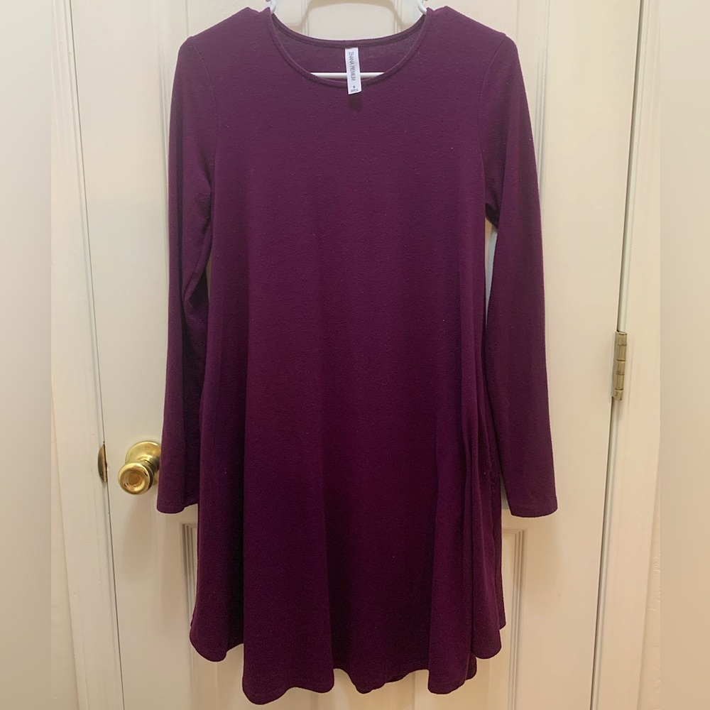 Long Sleeve Zenana Dress with Pockets